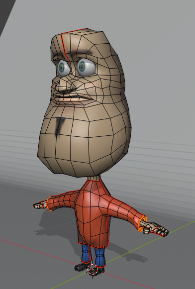lowpoly cartoon style guy with textures preview image 2